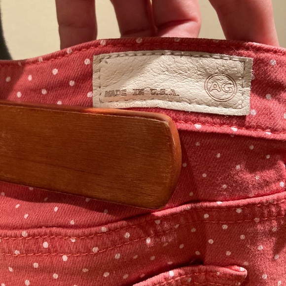 AG Pink & White Polka Dot Pants - Picture 5 of 6